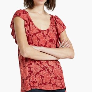 Lucky Brand Pink Floral Blouse